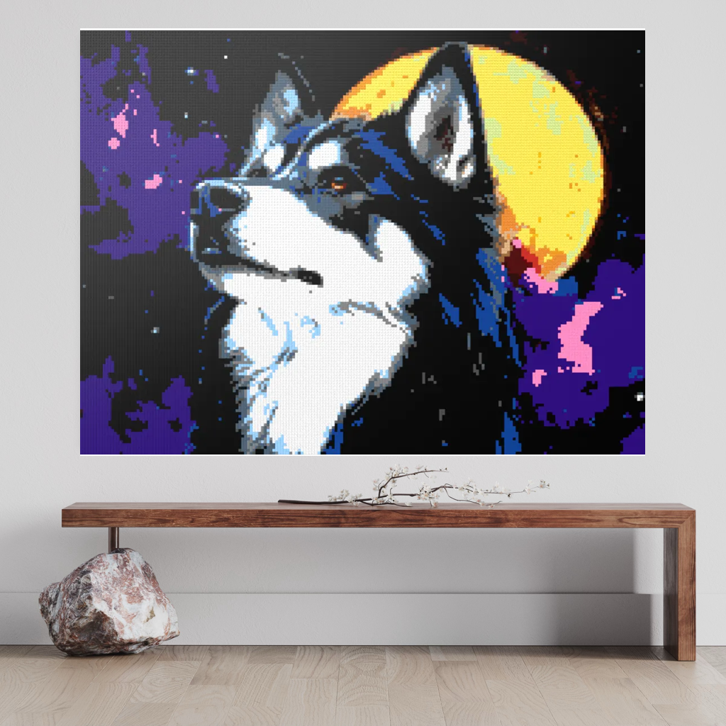 Dog Husky Wolfi mosaic