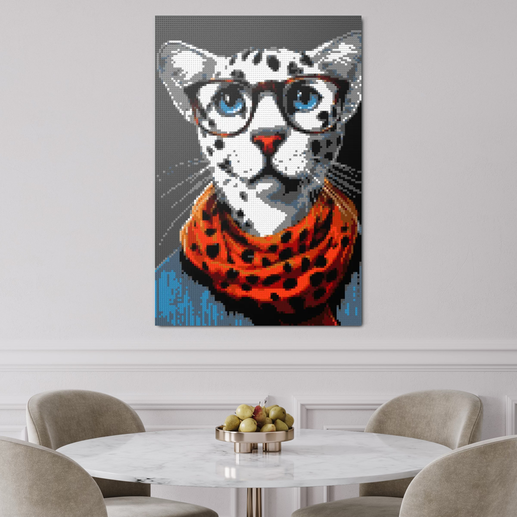 Hipster cat Buddy mosaic