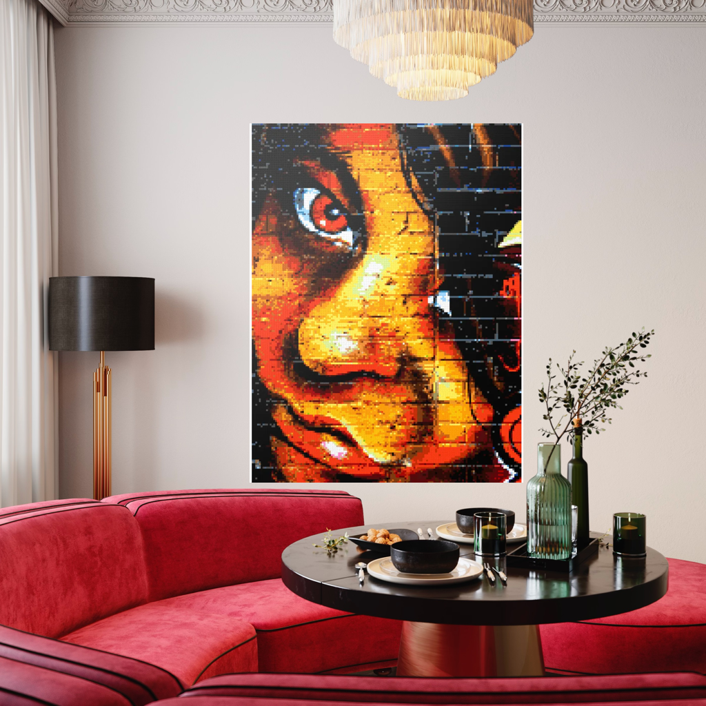 Street Art Spray Paint Face