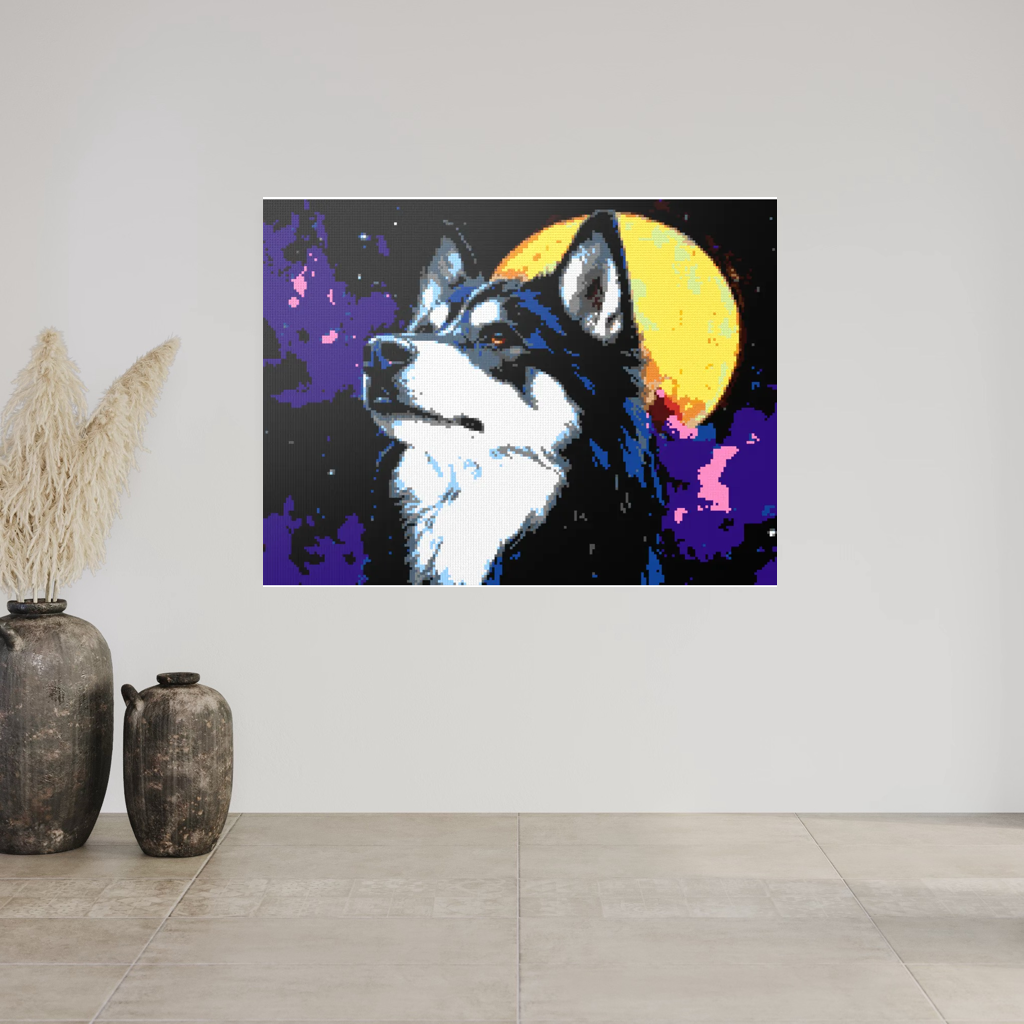 Dog Husky Wolfi mosaic