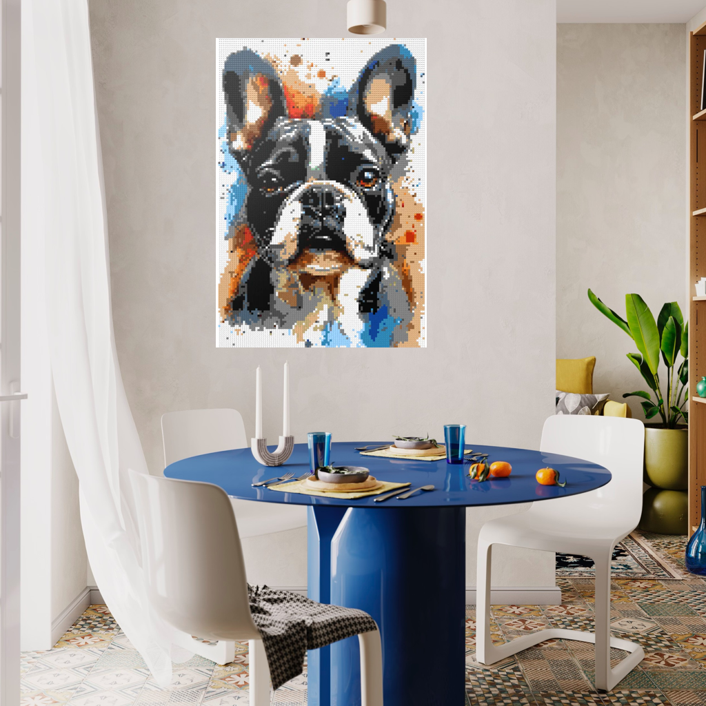 French bulldogs mosaic