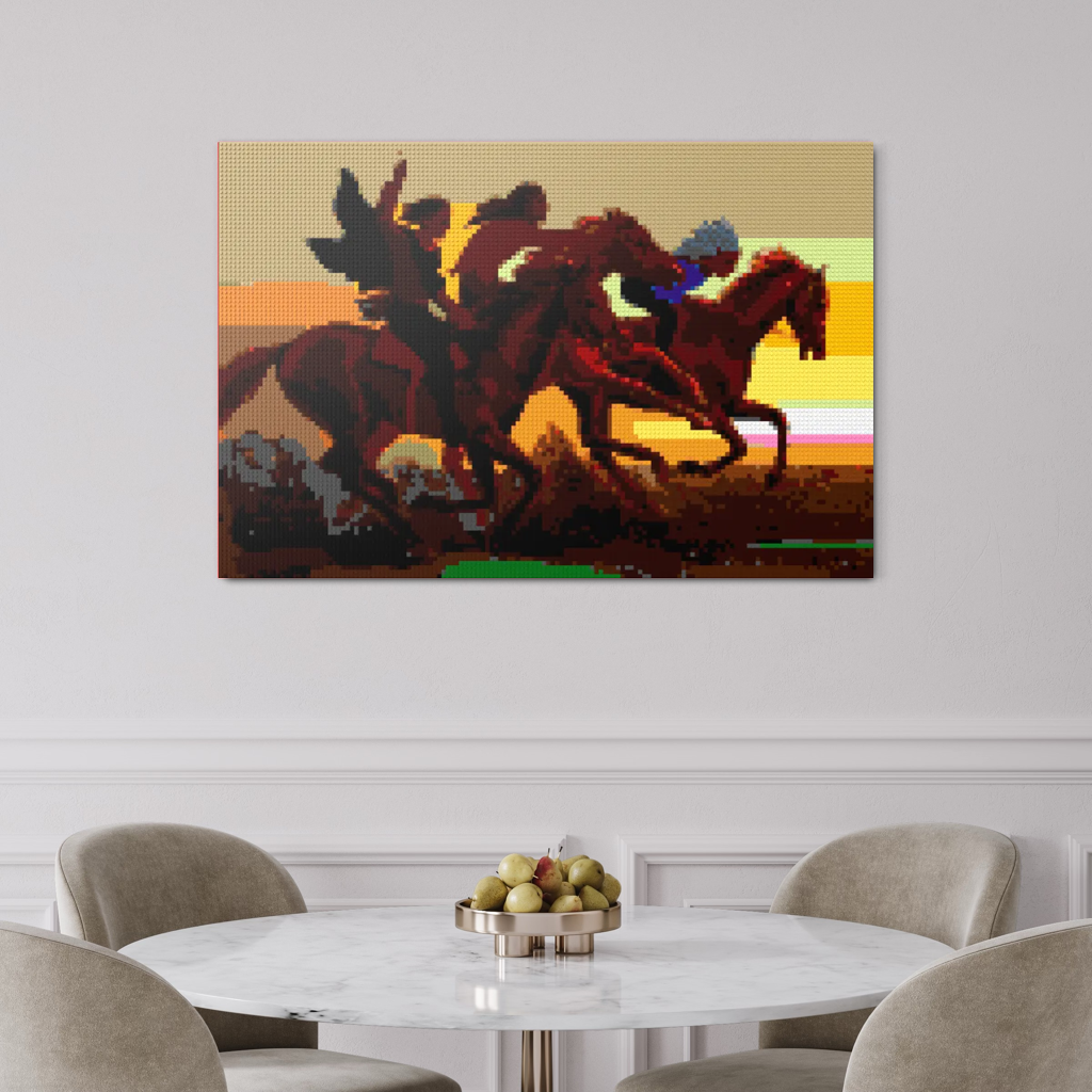 Native American Riders at Sunset