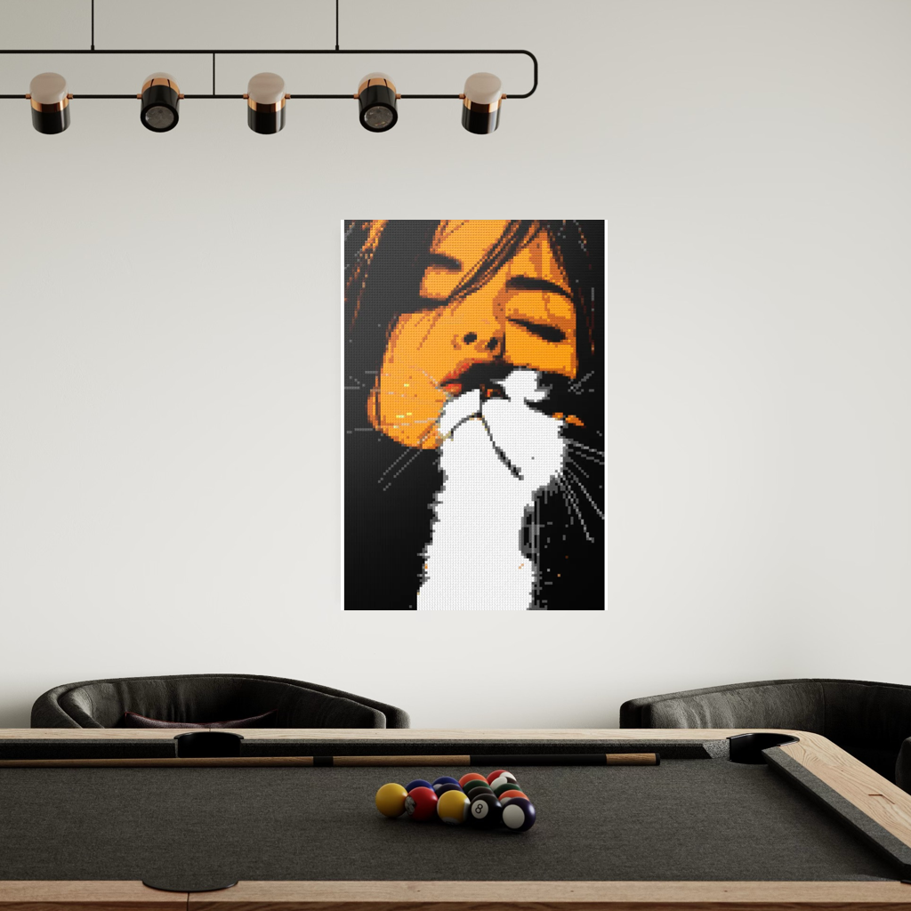 I love you kitty mosaic
