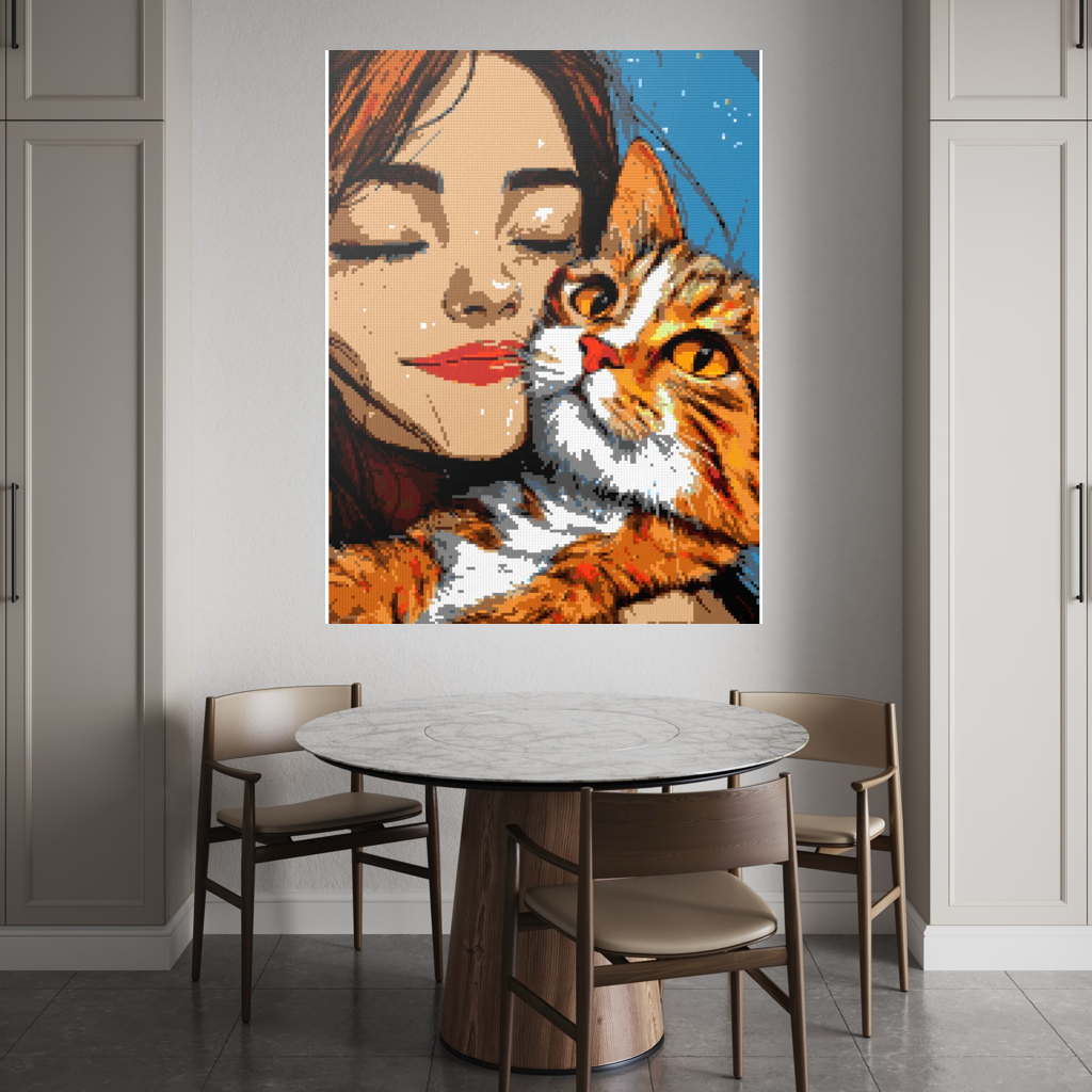 Cat's love mosaic