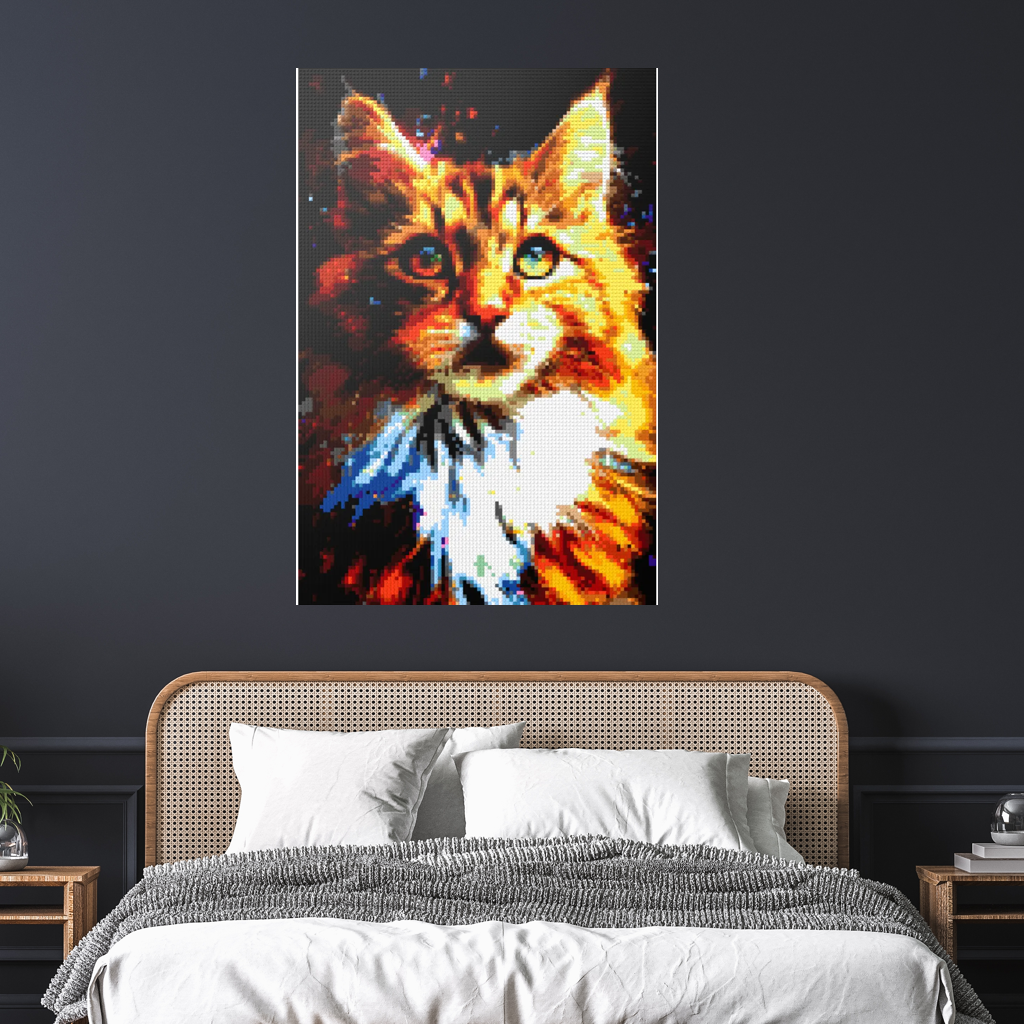 The big fluffy cat mosaic