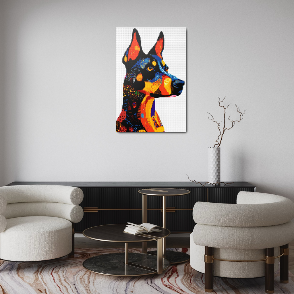 Doberman dog mosaic