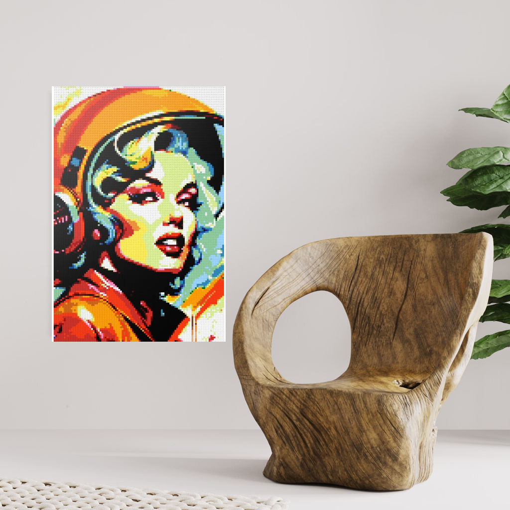 Marilyn with Helmet Mosaic Interpretatio