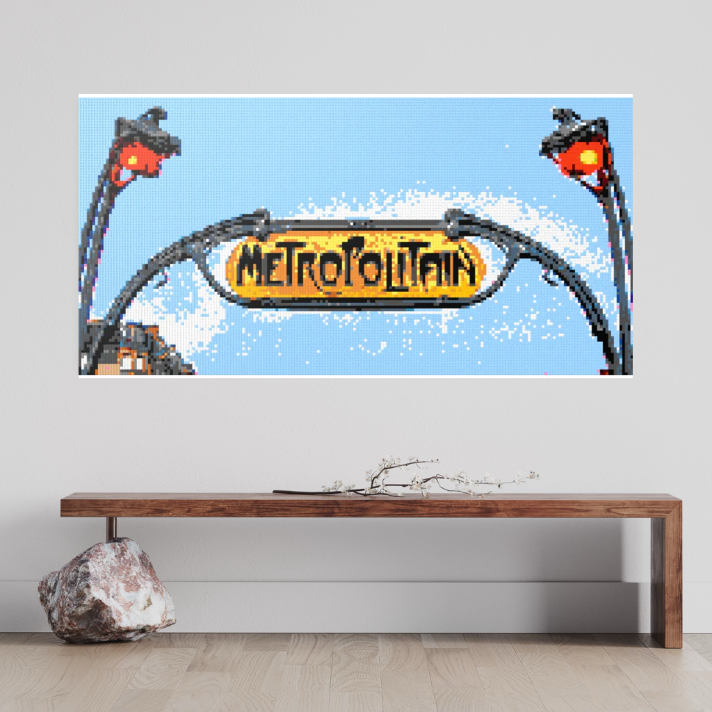 Metropolitain Train Station Sign in Paris