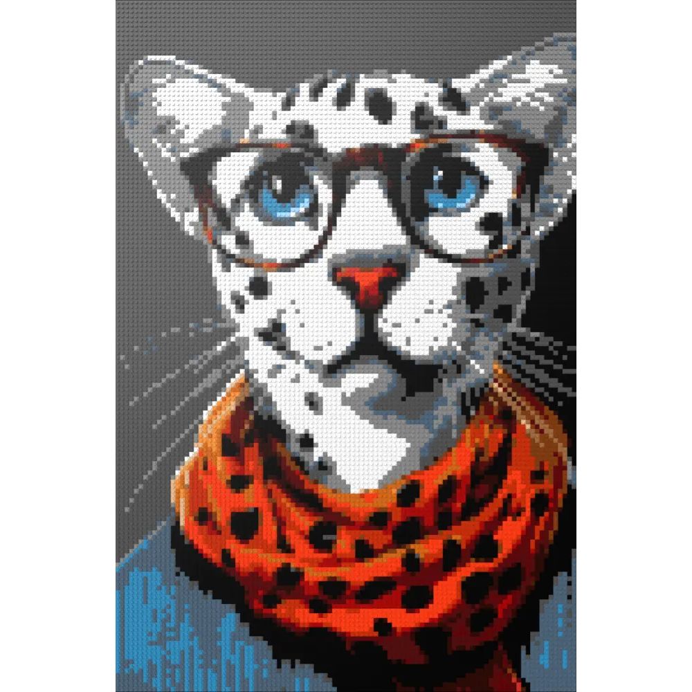 Hipster cat Buddy mosaic
