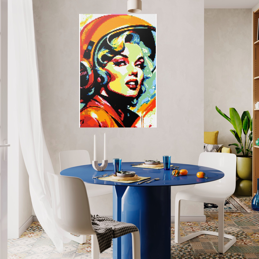 Marilyn with Helmet Mosaic Interpretatio