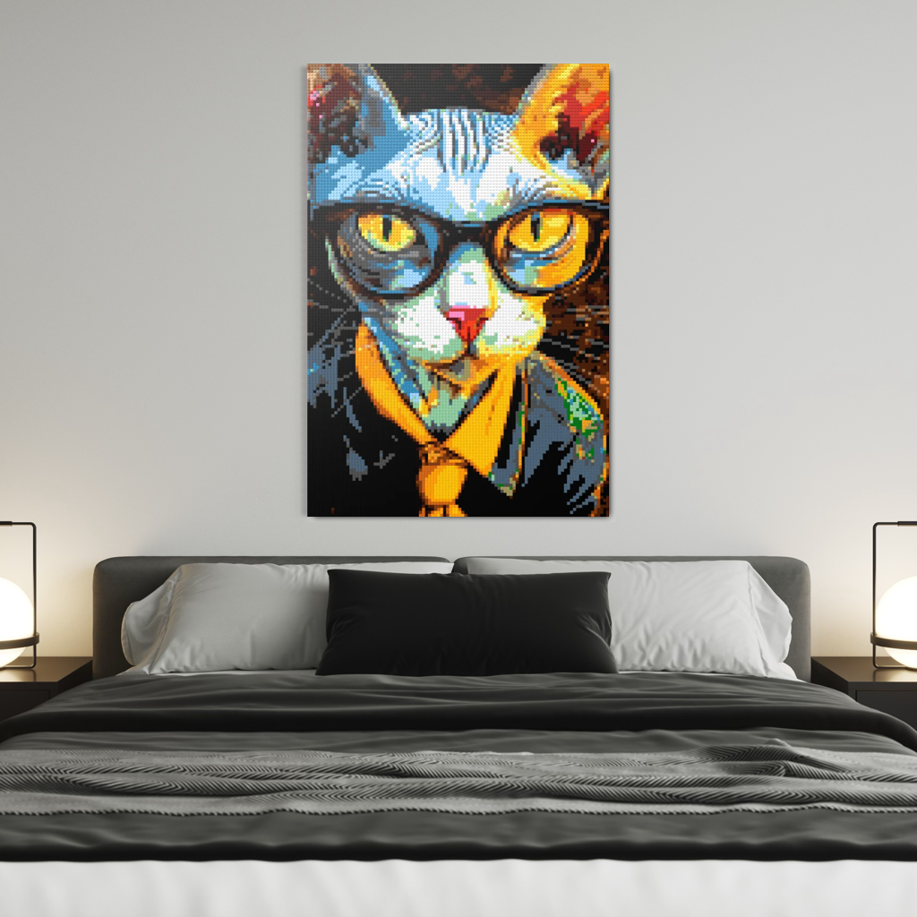 Hipster cat Sphinx mosaic