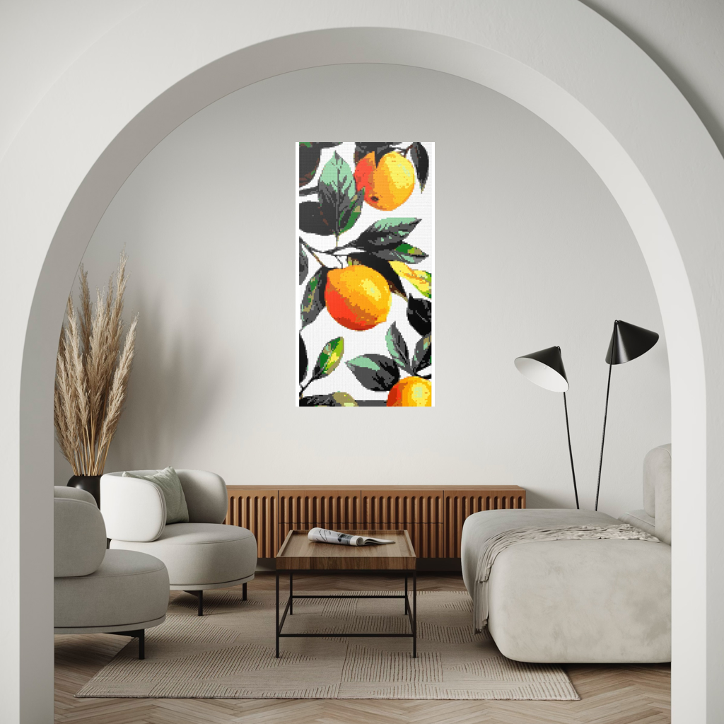 Lemons botanical art mosaic