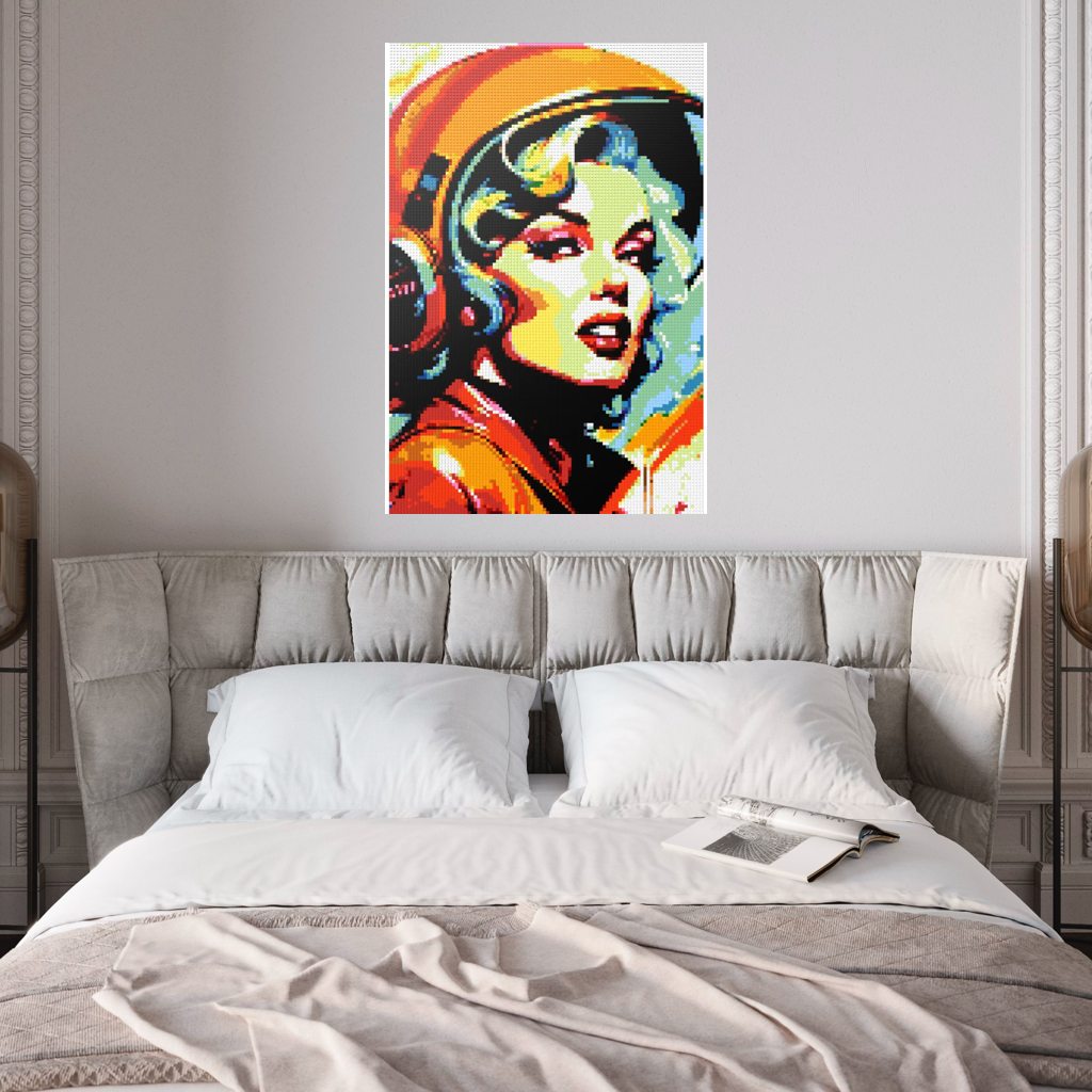 Marilyn with Helmet Mosaic Interpretatio