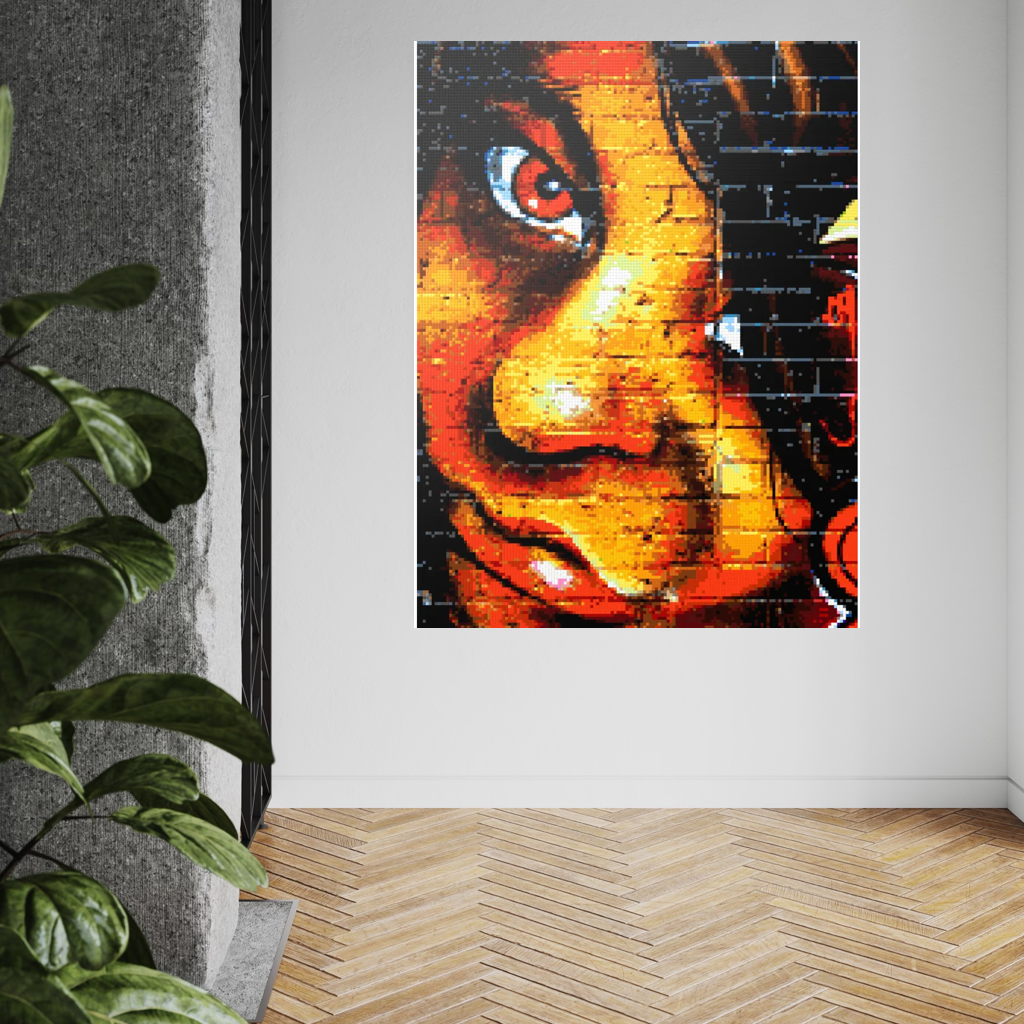 Street Art Spray Paint Face