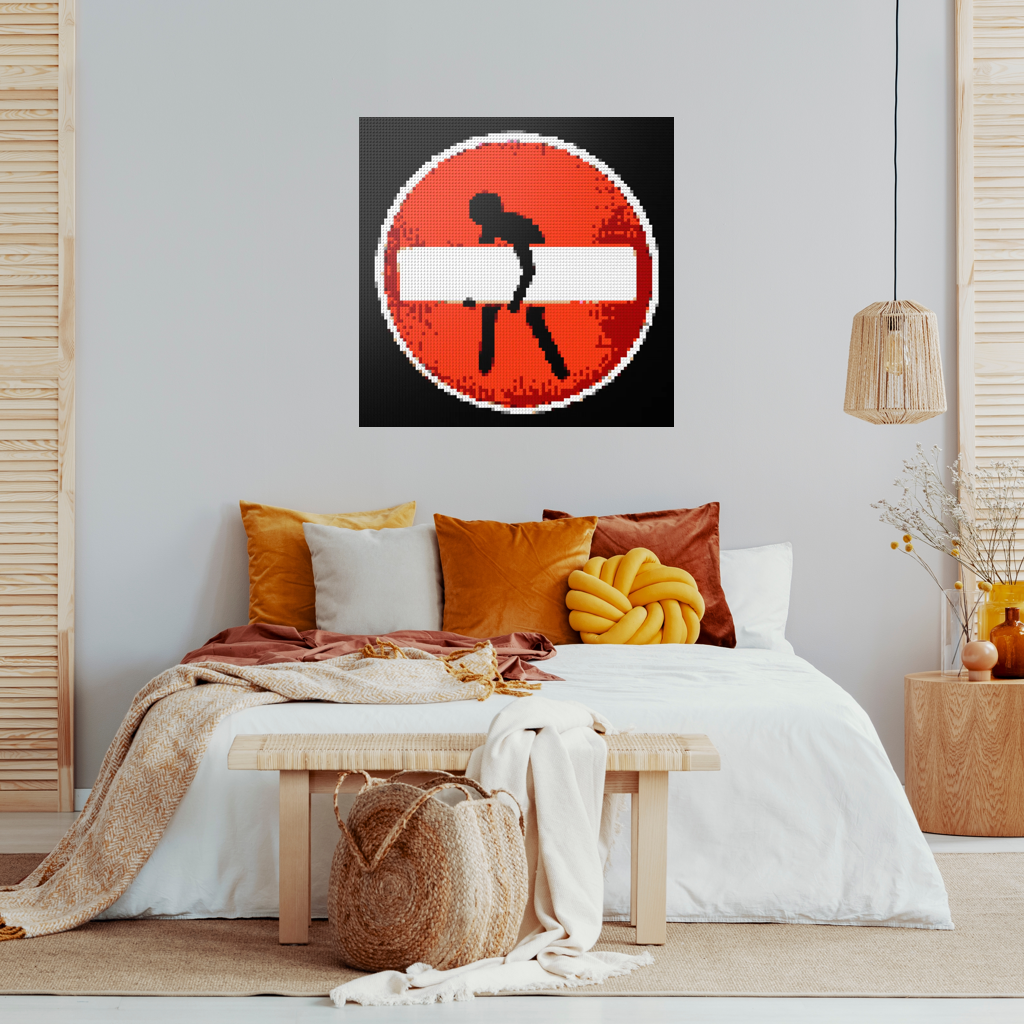 No Entry Street Art Sign