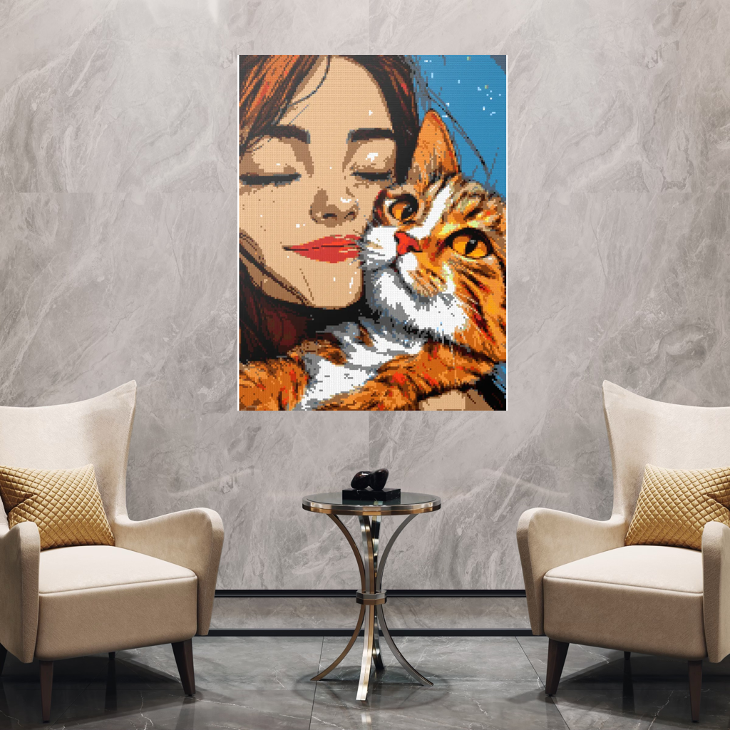 Cat's love mosaic