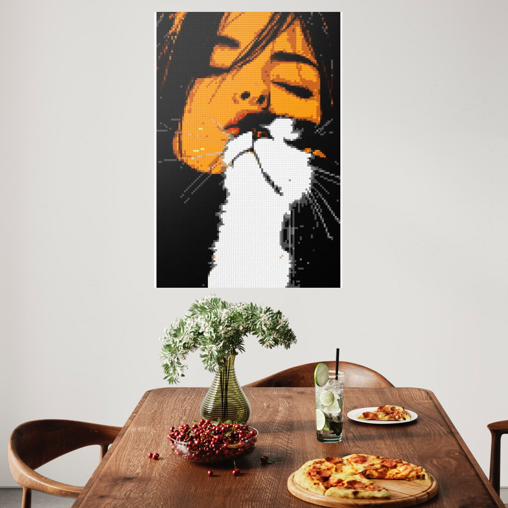 I love you kitty mosaic