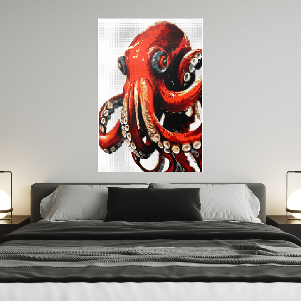 Red Octopus mosaic