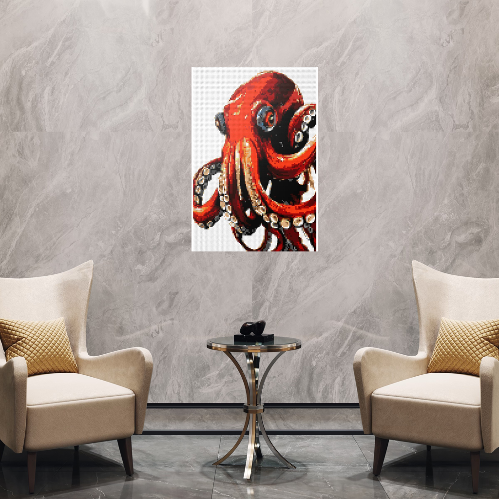 Red Octopus mosaic