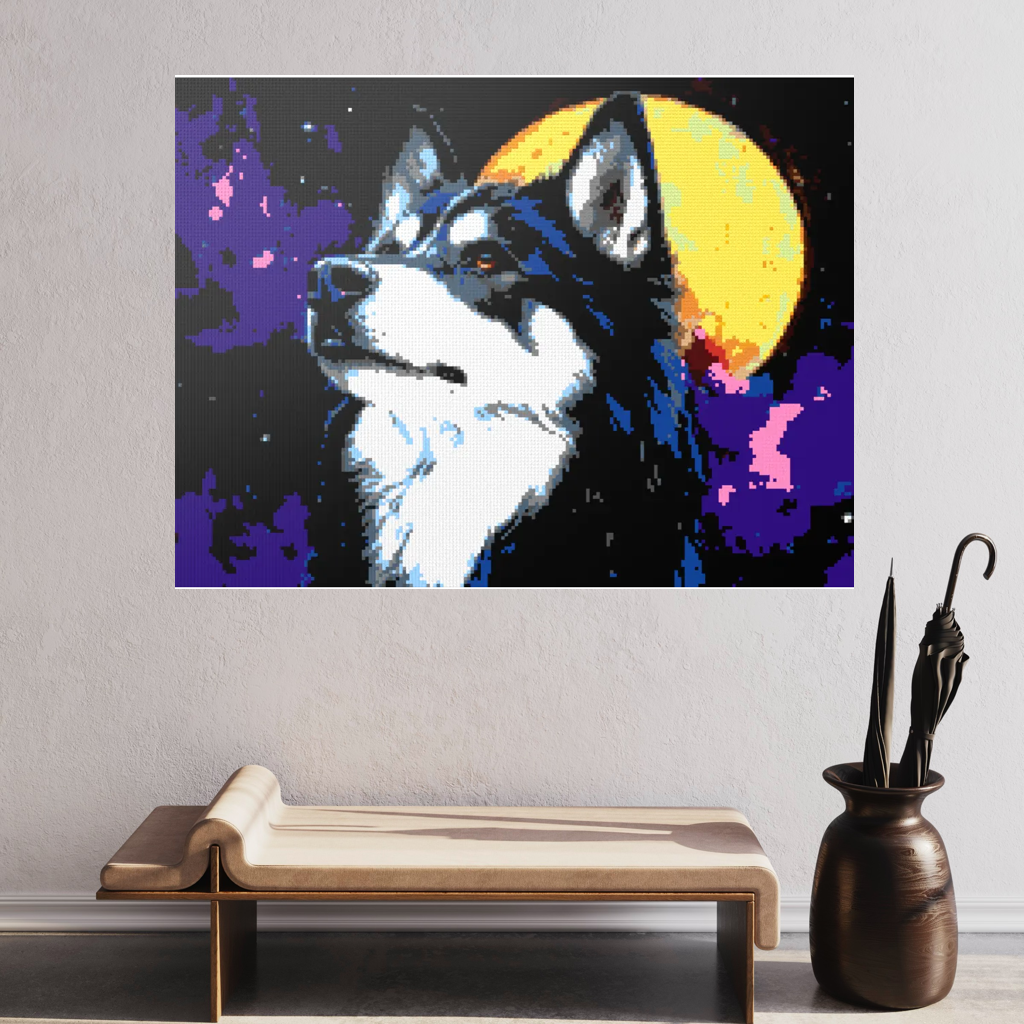 Dog Husky Wolfi mosaic