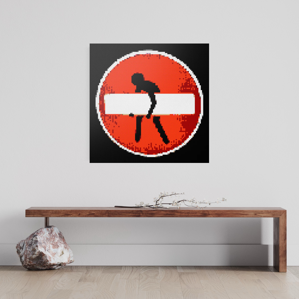 No Entry Street Art Sign