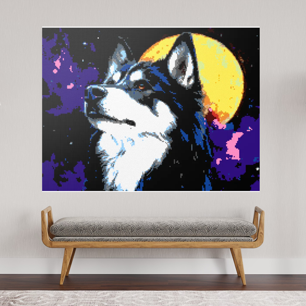 Dog Husky Wolfi mosaic
