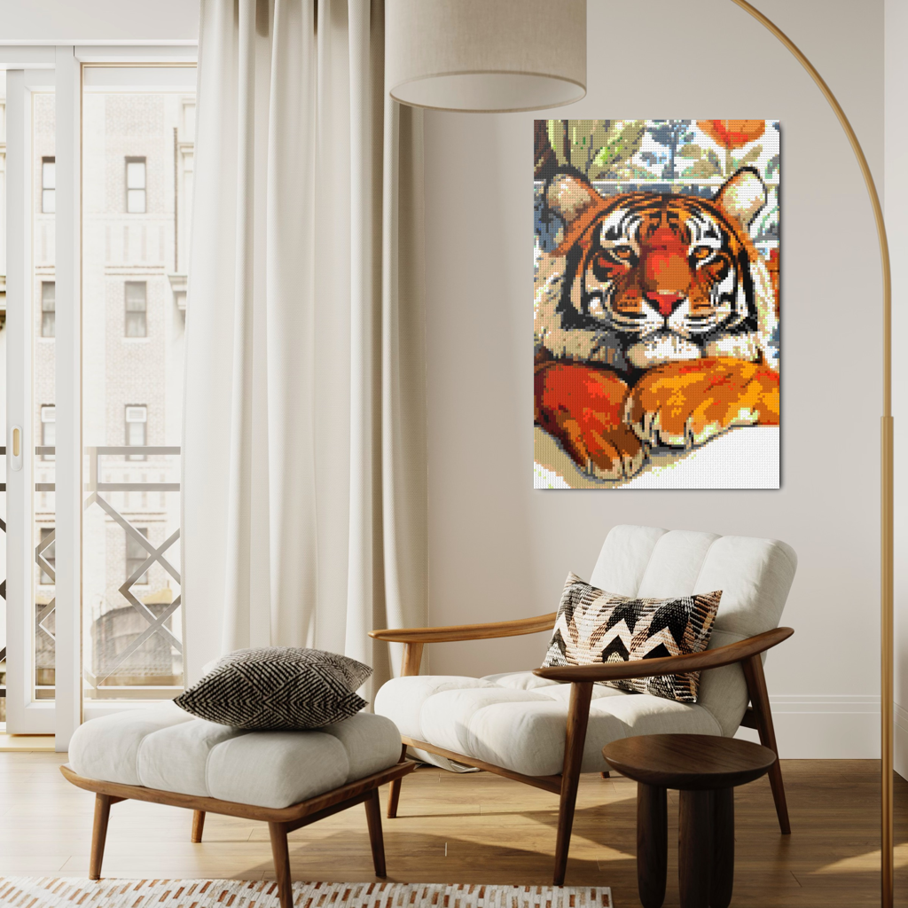 Tiger in bathtube Mosaic