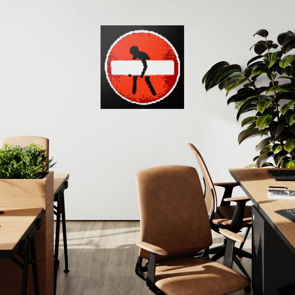 No Entry Street Art Sign