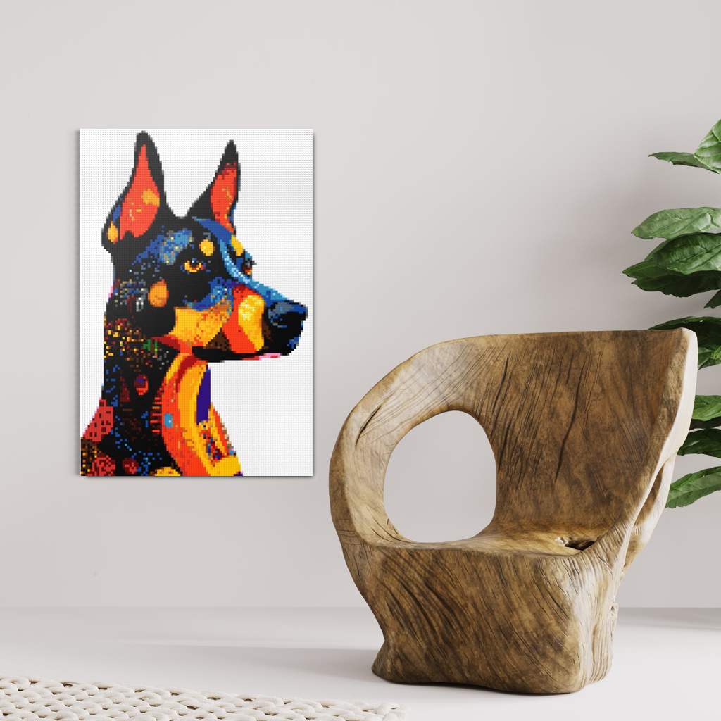 Doberman dog mosaic