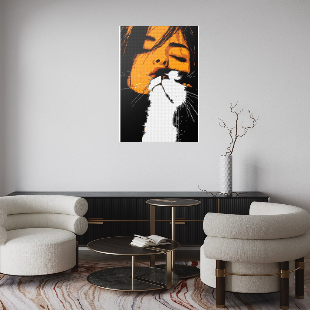 I love you kitty mosaic