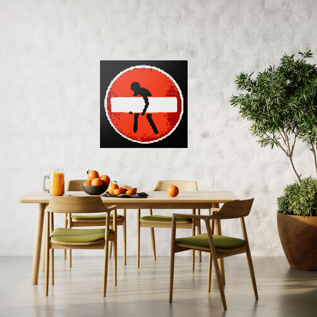 No Entry Street Art Sign