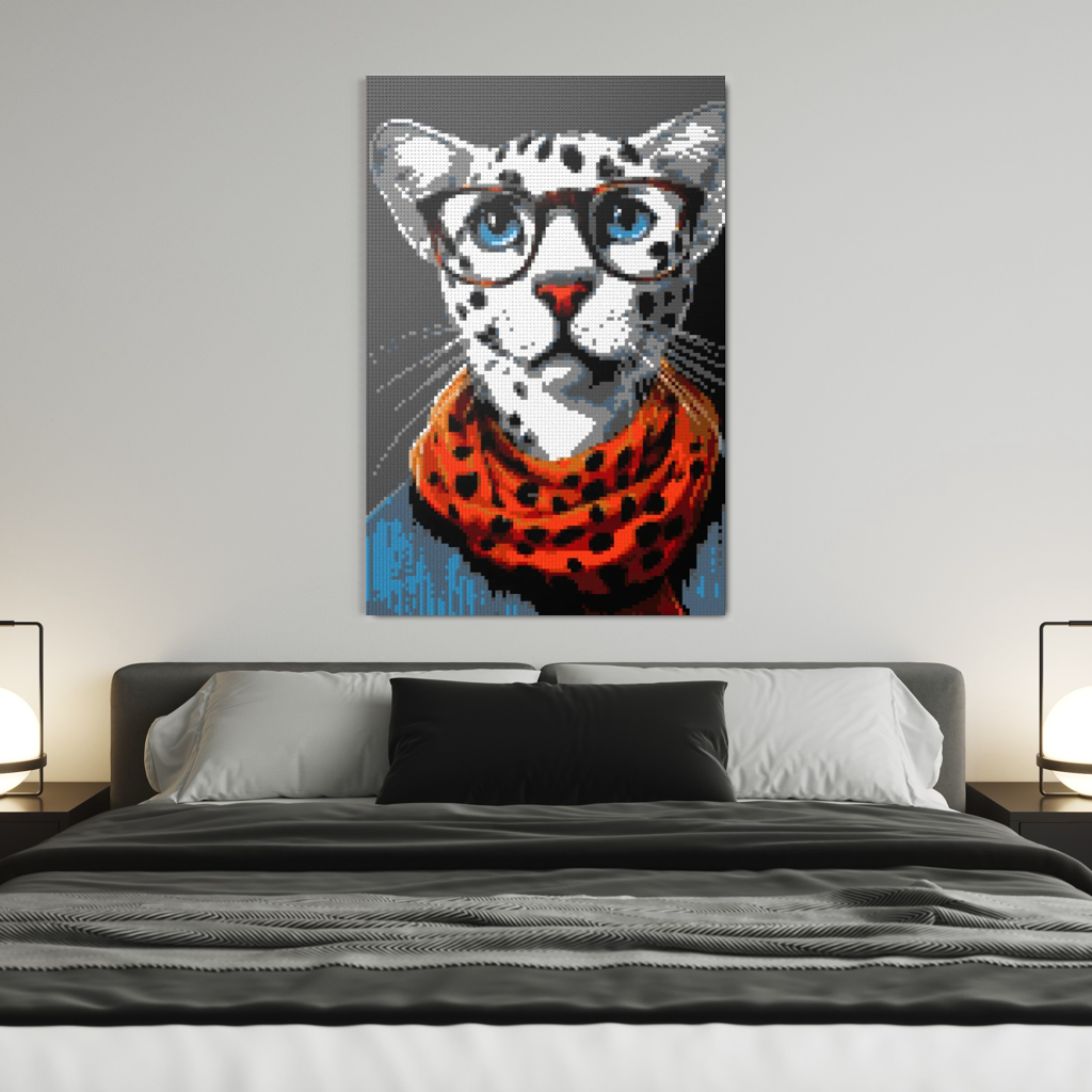 Hipster cat Buddy mosaic