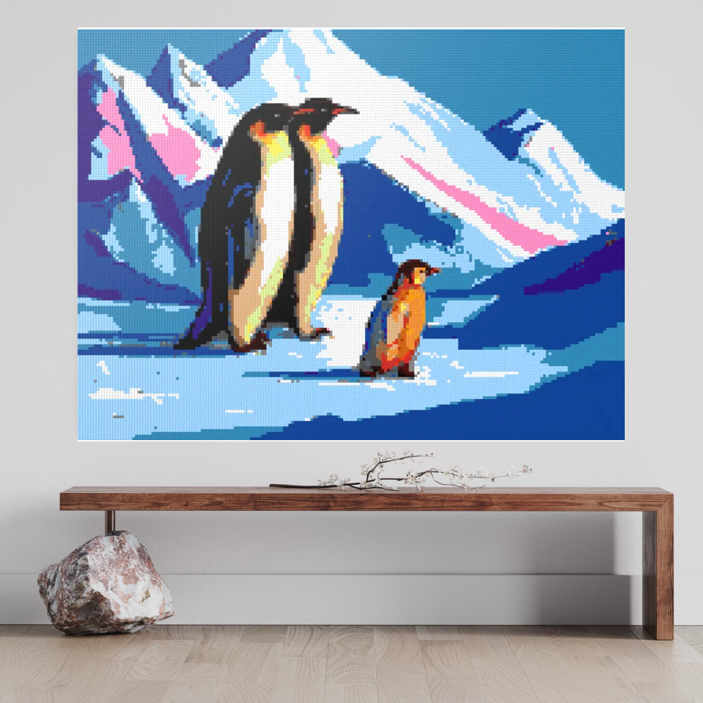 Happy Penguin Family