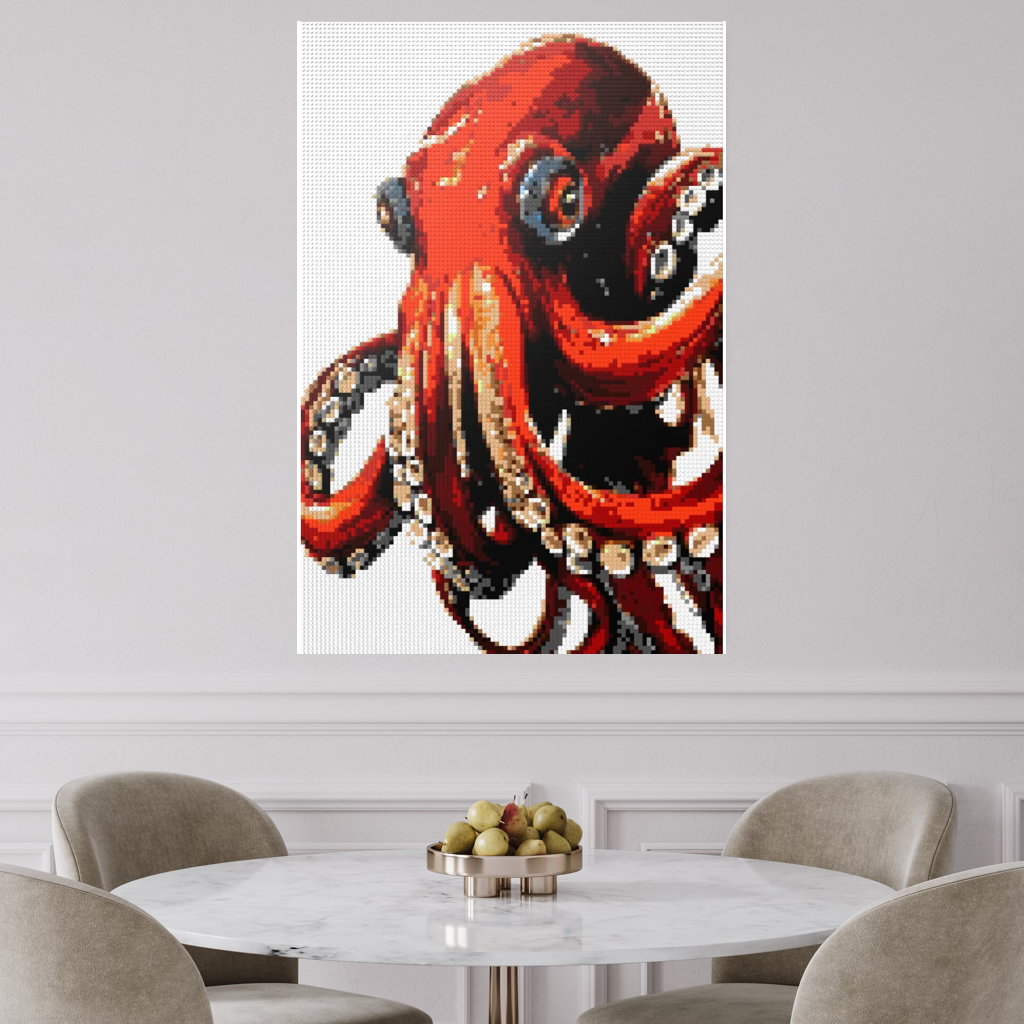 Red Octopus mosaic