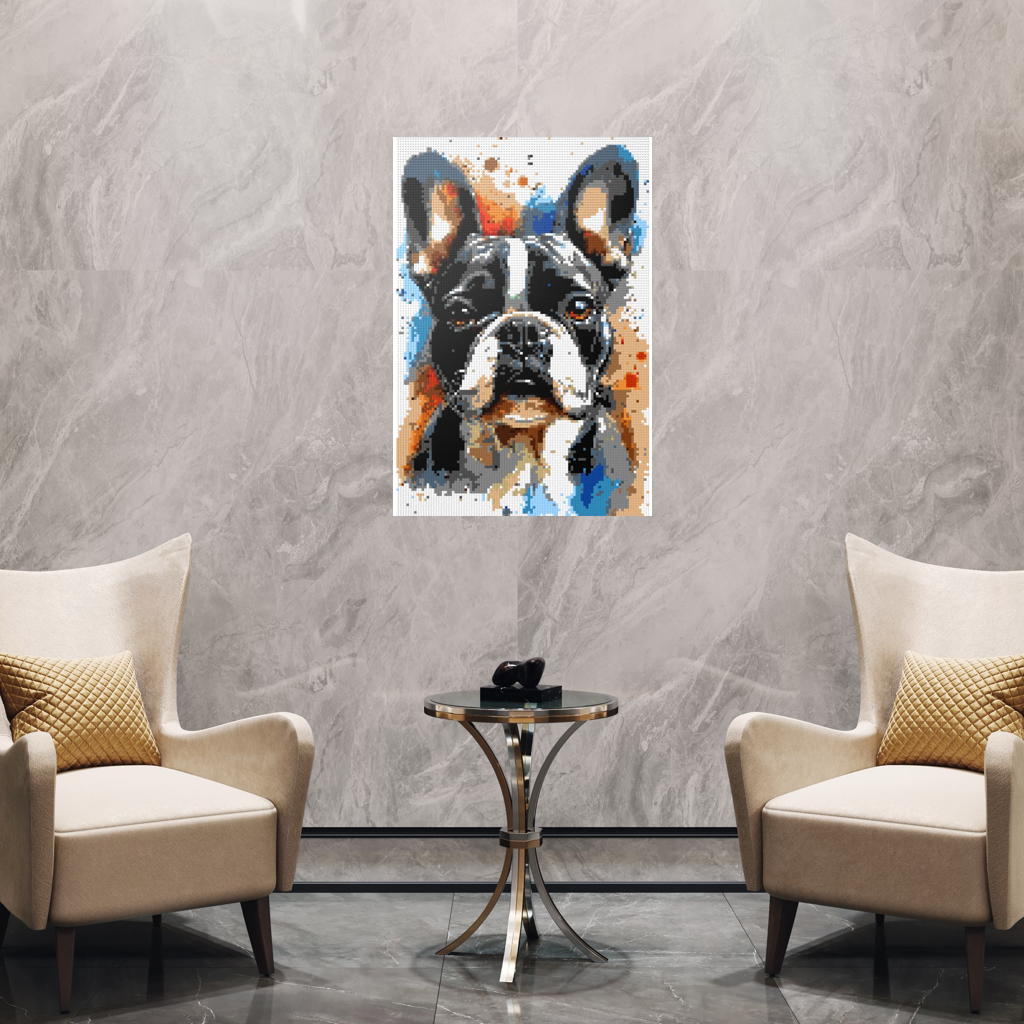 French bulldogs mosaic