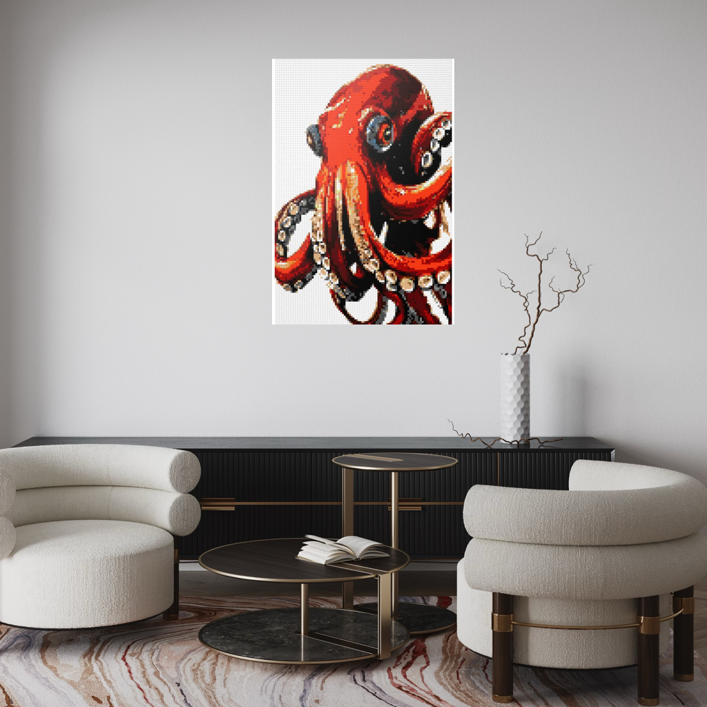 Red Octopus mosaic