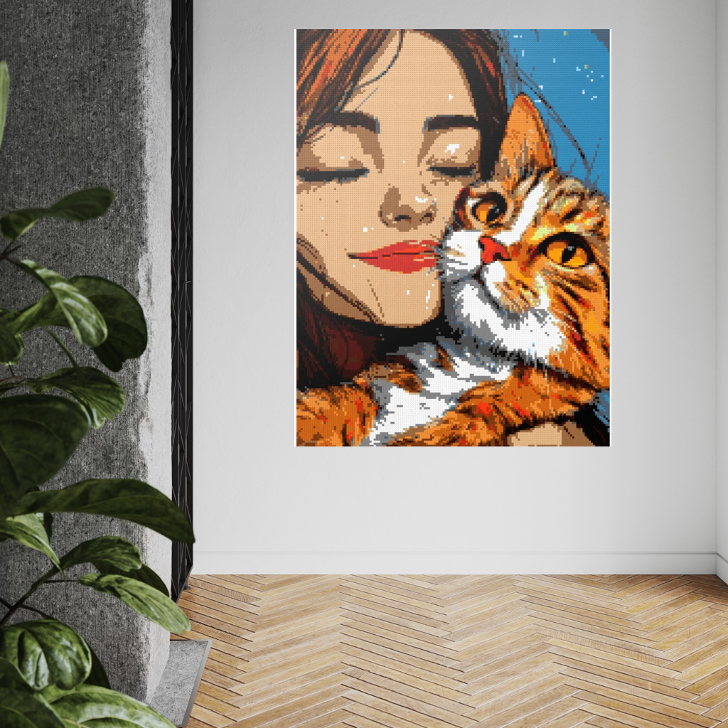 Cat's love mosaic