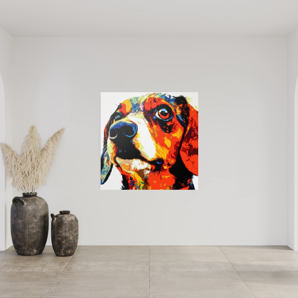 Dog dachshund mosaic