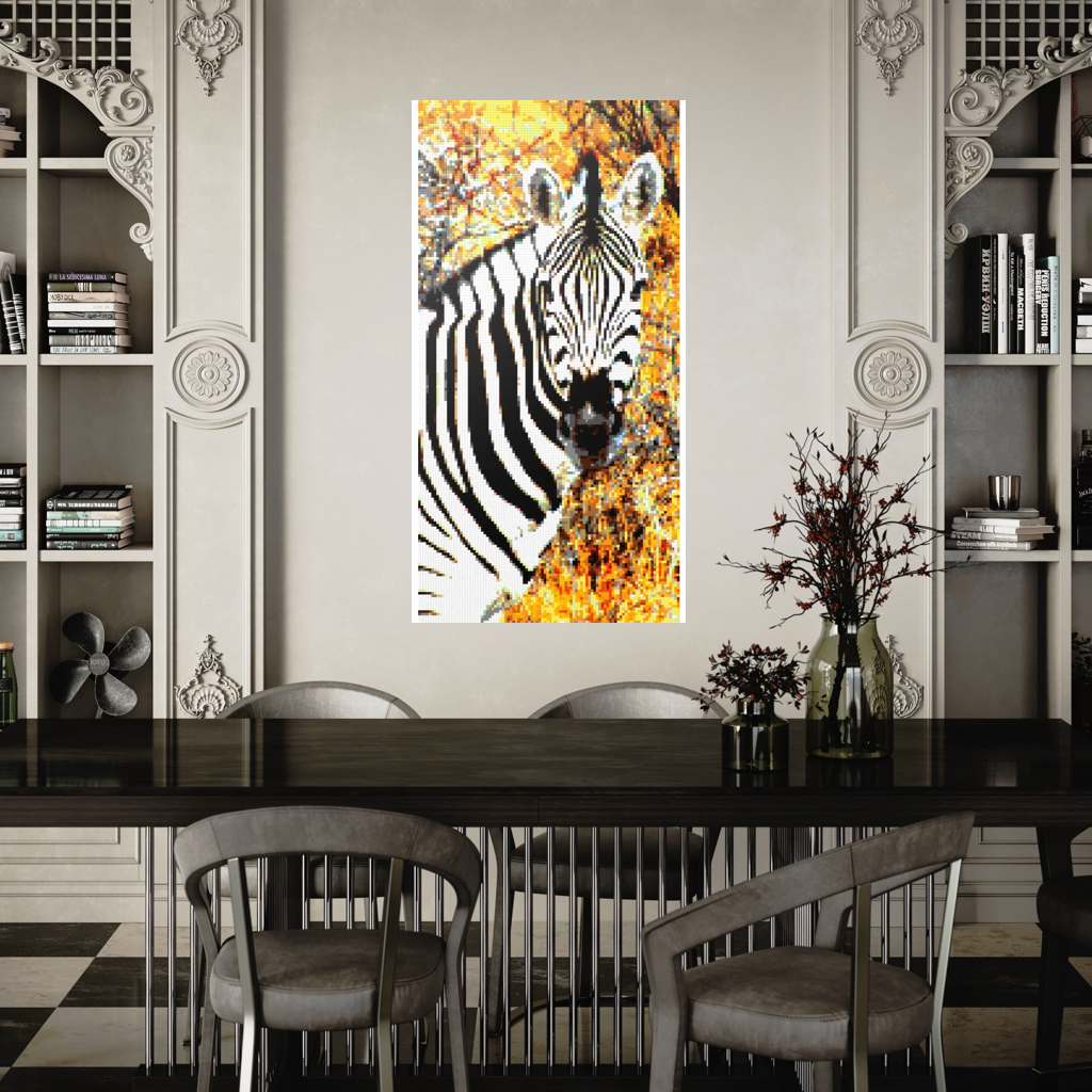 Side Portrait of an African Zebra