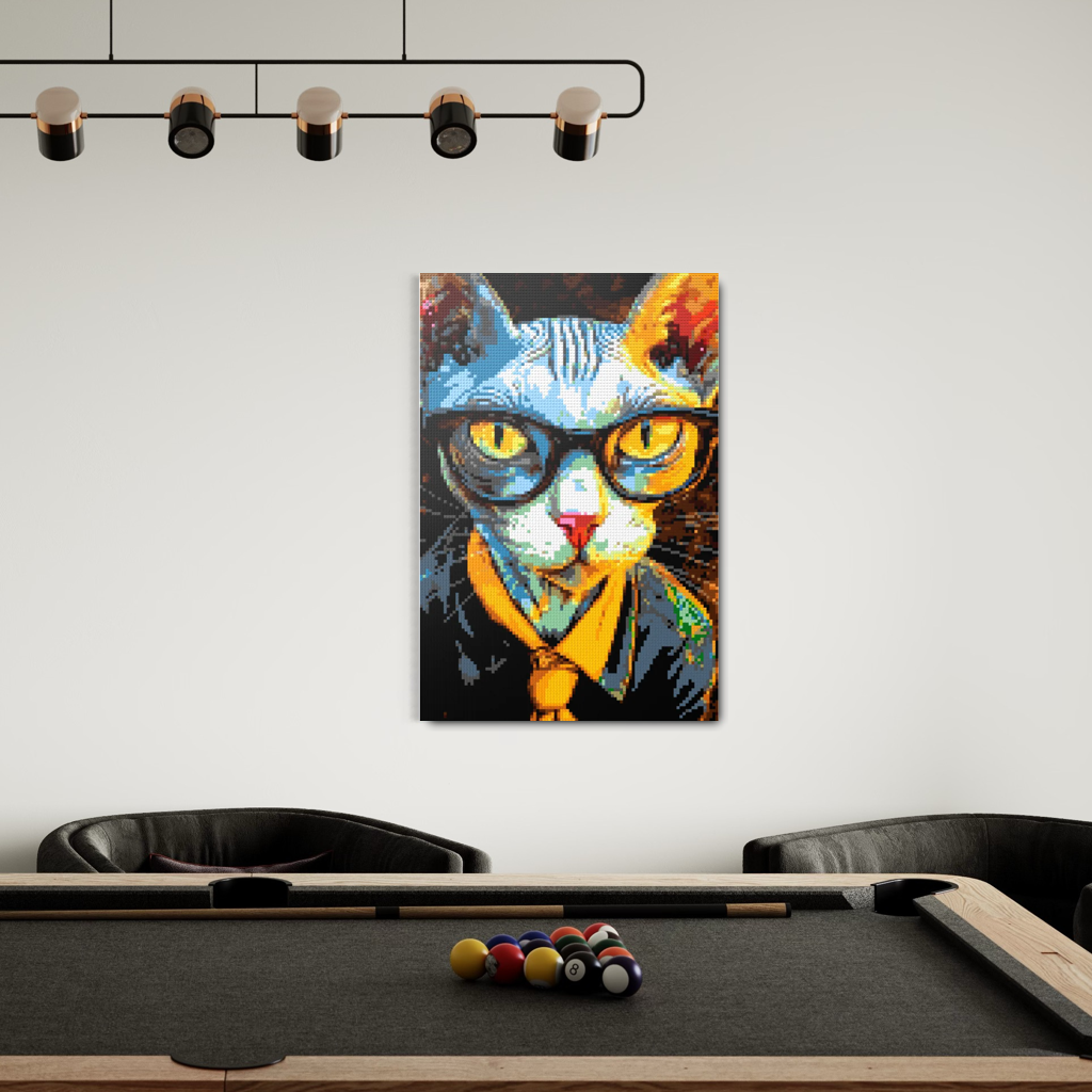 Hipster cat Sphinx mosaic