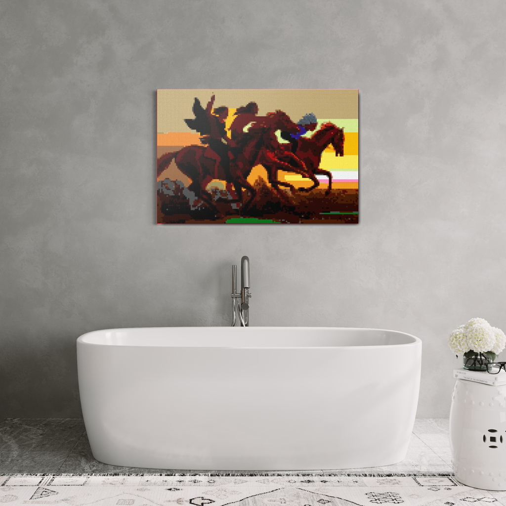Native American Riders at Sunset