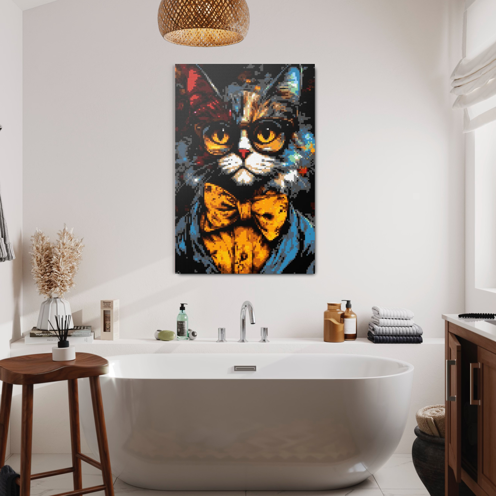 Hipster cat Bob mosaic