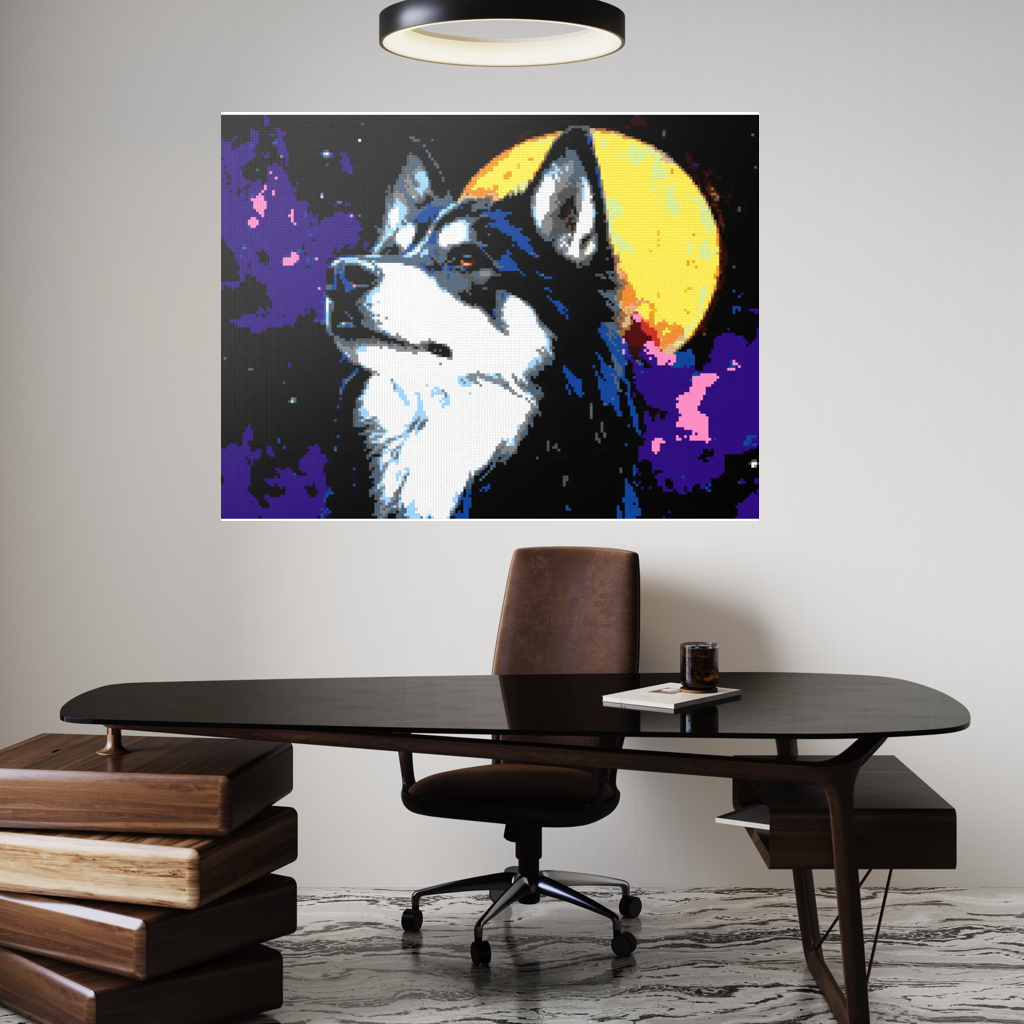 Dog Husky Wolfi mosaic