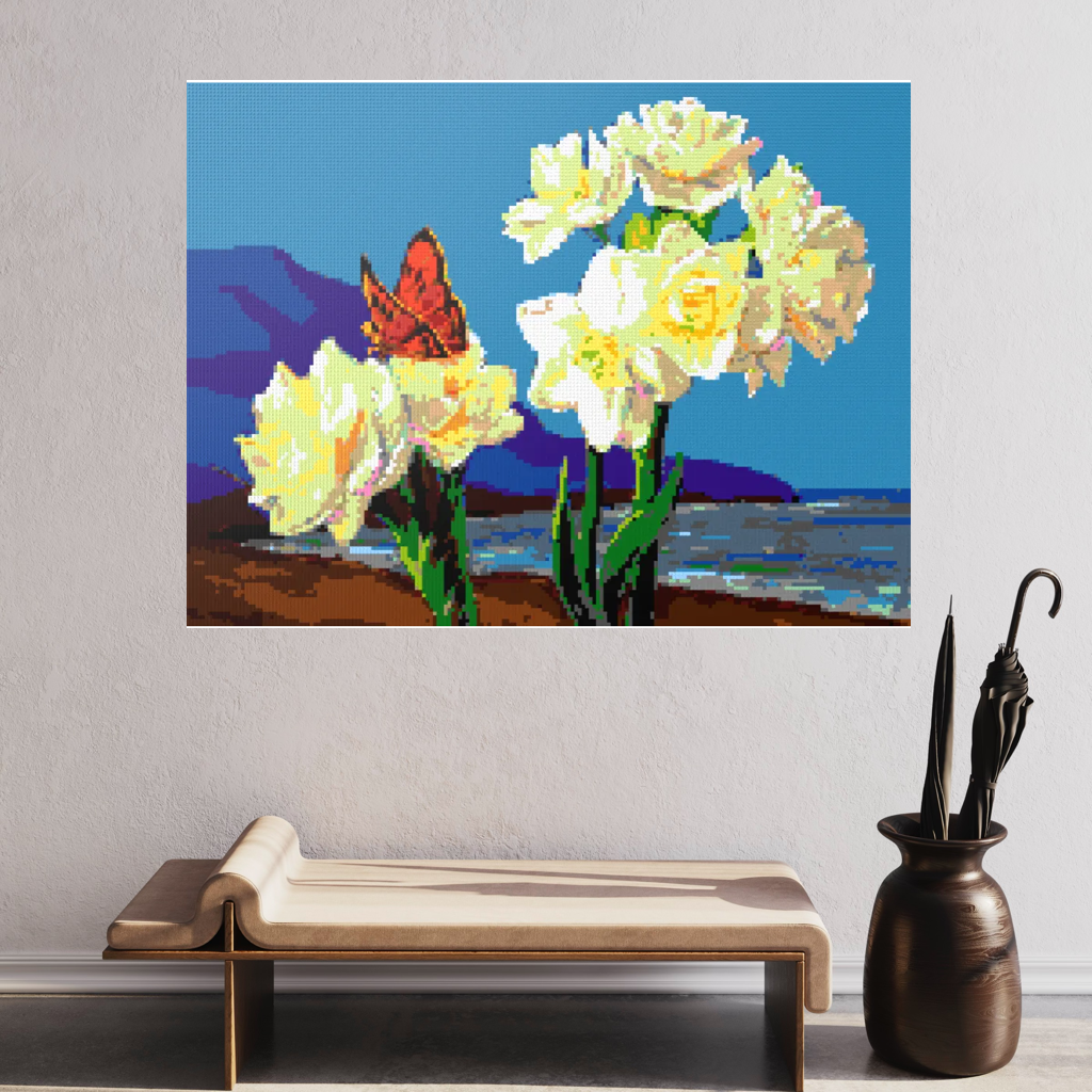 A Morning Greeting from Narcissus Flowers