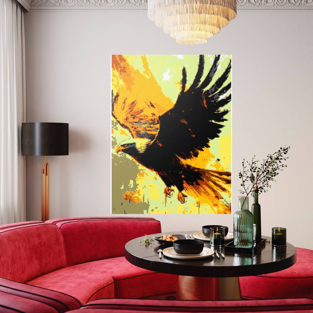 Eagle bird animal mosaic