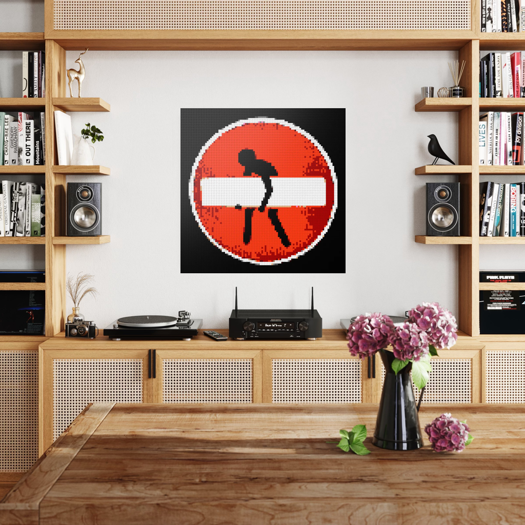 No Entry Street Art Sign