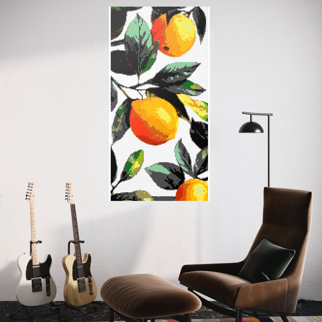 Lemons botanical art mosaic