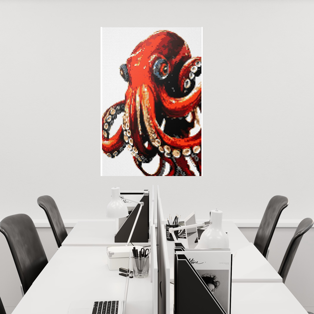 Red Octopus mosaic