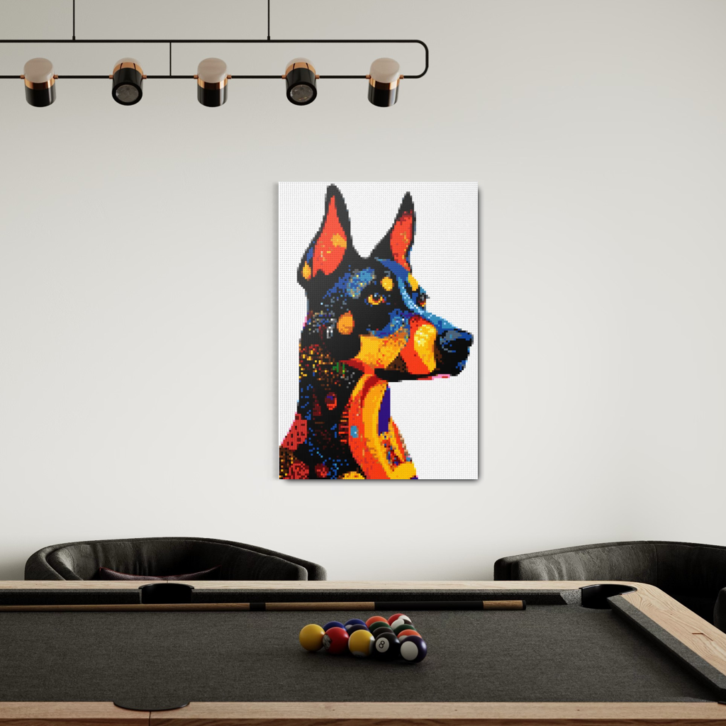 Doberman dog mosaic