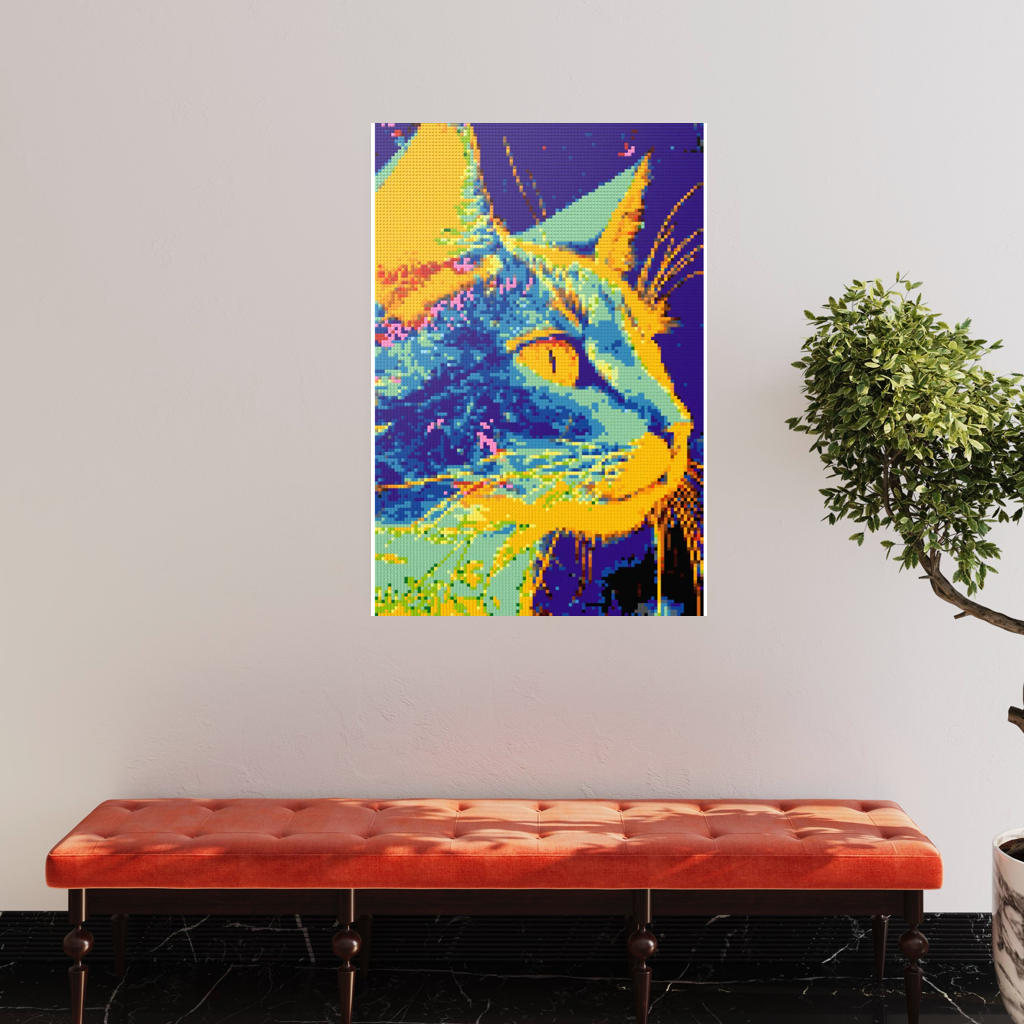 Blue cat mosaic